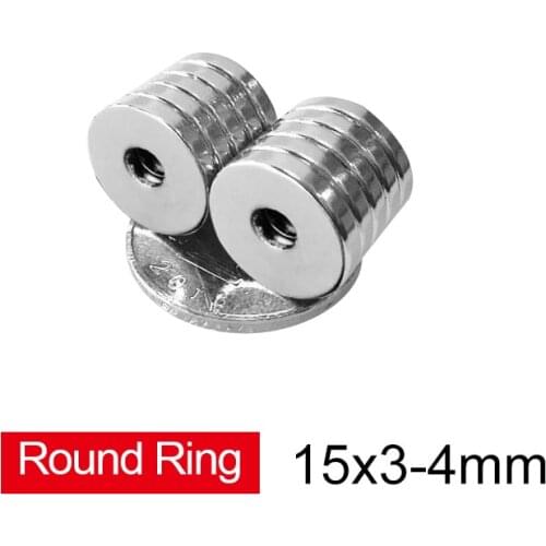 5~500PCS 15X3-4 mm Disc Ring Magnet 15X3 mm Hole 4mm Small Round Magnets 15x3-4mm Neodymium Magnet 15*3-4 mm N35