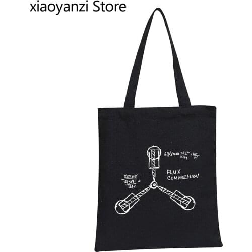 New Arrival Back To The Future Printing Eco Bag Science Funny Reusable Shopping Bag Women High Quality Shoulder Bags Handbag
