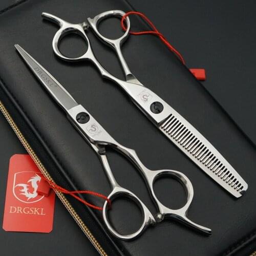 Stainless steel 440C hair cut scissors 6.0 inch professional barber hair hairdressing scissors hair shears ciseaux coiffure