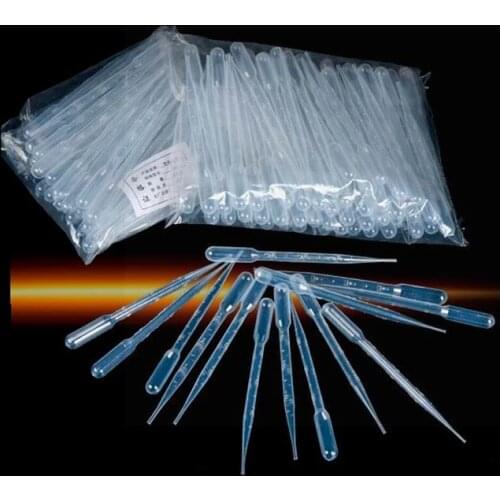 5000pcs New 1/2/3/5 ML Laboratory Tools Pipettes Plastic Disposable Graduated Pasteur Pipette Dropper Polyethylene Makeup Tools