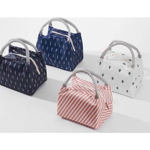 Portable Diaper Bag Lunch Bag Waterproof Thermal Insulated Handbag Bento Pouch Dinner Container School Food Storage Tote Bags