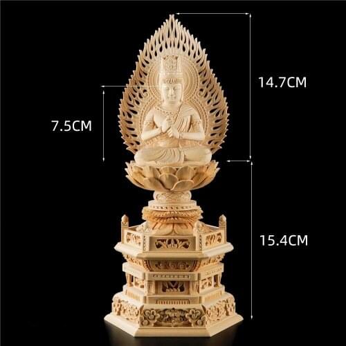 Cczhida - Solid Wood Hand Carved Sculpture, Buddha Feng Shui Collection