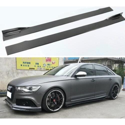 High Quality REAL CARBON FIBER SIDE BODY SKIRTS KIT LIP COVER FOR Audi SLINE A6 S6 RS6 C7 C7.5 C8 2012-2022
