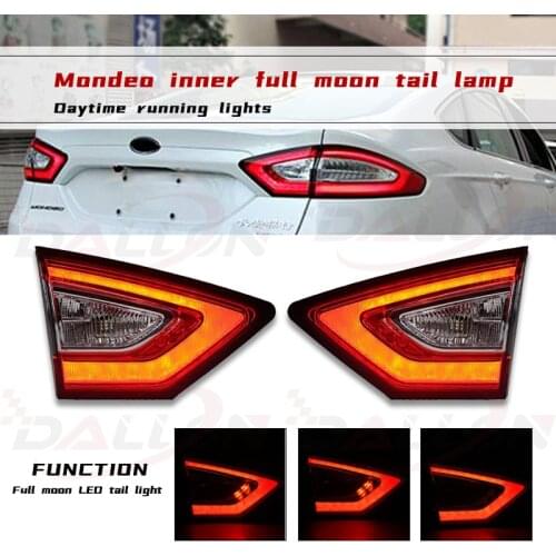 2 Pcs Taillight Assembly For Ford Mondeo Fusion 2013 2014 2015 2016 LED Rear Light Running Light Brake Reverse Light