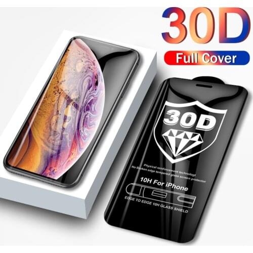 30D Protective Glass on the For iPhone 6 7 8 plus XR X XS glass full cover iPhone 11 12 Pro Max Screen Protector Tempered Glass