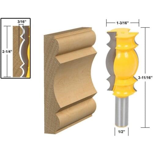 1PC 1/2 Shank special moulding bit Carbide Molding Router Bit Trimming Wood Milling Cutter for Woodwork Cutter Power Tools