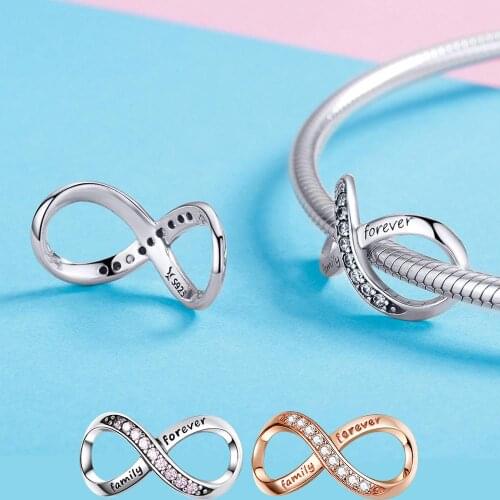 2021 infinity love charm fit pandora bracelet beads pendant women fashion jewelry 925 sterling silver DIY original