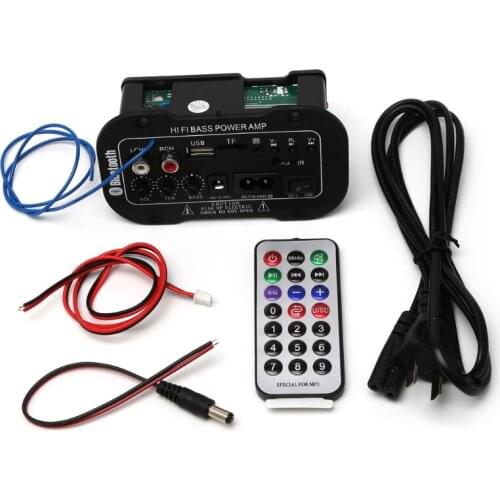 25W Car Bluetooth Subwoofer Hi-Fi Bass Amplifier Board Audio TF USB 220V/12V/24V