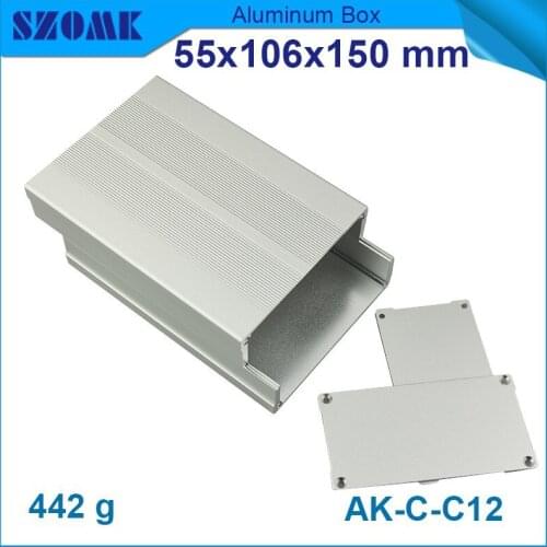 4 pcs/lot aluminium box in silver color powder coating electrical enclosure which fit PCB size 50x96mm used to pcb holder
