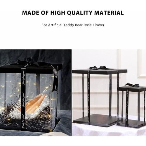 40cm Teddy Bear of Rose Artificial Flowers PE Rose for Women Valentines Wedding Christmas Gift Box home decoration accessories