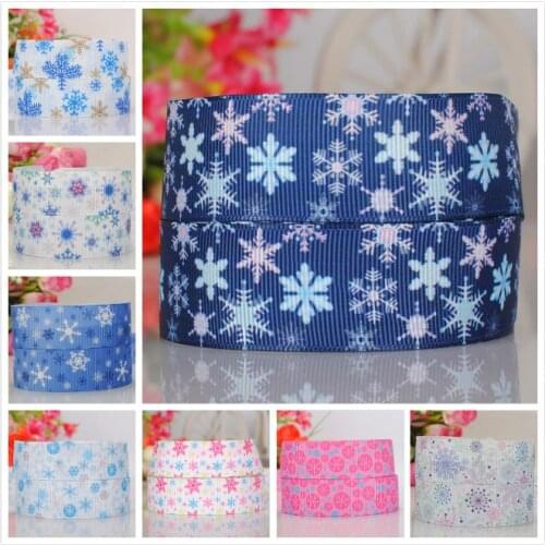 50% off 25mm and 22mm New hot Merry Christmas cartoon printed grosgrain ribbon 5 /10/20yards/print random delivery