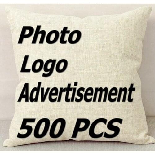 500 PCS Cotton Linen Cushion Cover Wholesale Sofa Pillow Cover Decorative Pillowcase 45x45cm Company promotion Gift DHL Shipping