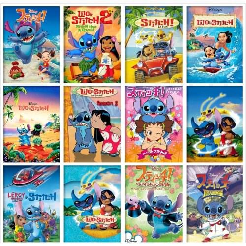 5d Diy Diamond Painting Disney Stitch The Movie Poster Cartoon Movie Diamond Mosaic Embroidery Full Drill Kits Home Decor Gift