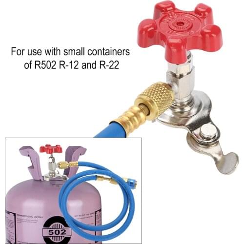 Free Shipping R134a Refrigerant Recharge Hose Gas Can Fitting Pipe Can Tap For R502 R-12 R-22 Refrigerant