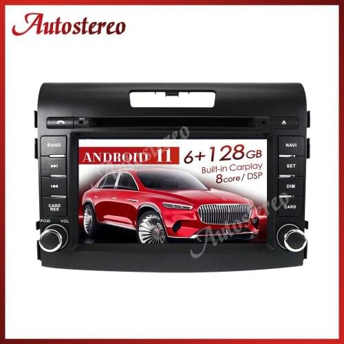 Carplay Car GPS Navigation Stereo Android 11 6+128G For Honda CRV 2012-2016 Multimedia Player Auto Radio Tape Recorder Head Unit
