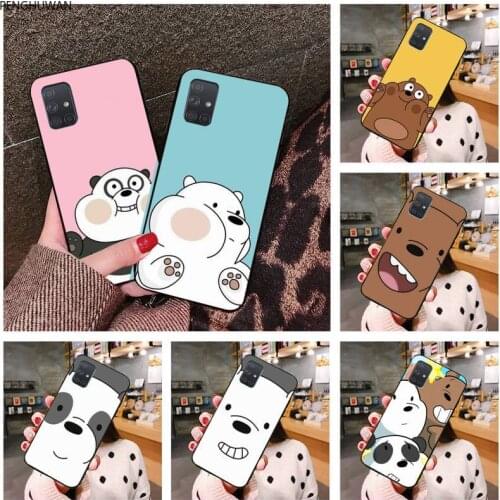 Funny Bear Panda Pattern Coque Shell Phone Case For Samsung Galaxy A21S A01 A11 A31 A81 A10 A20E A30 A40 A50 A70 A80 A71 A51