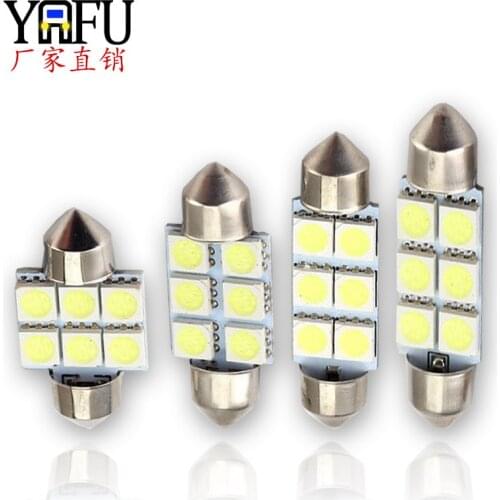 Double pointed 31mm 36mm 39mm 5050 6smd led roof lamp license plate light reading lamp boot light clearance sale items