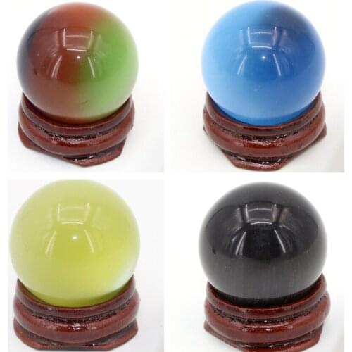 Free shipping 30mm multicolor Mexico opal sphere crystal ball round stone beads high grade decorate accessories B2885