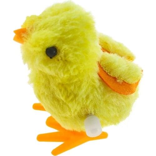8cm Simulation Clockwork Chicken Toys Little Yellow Chicken With Wings Fun Kids Cute Early Educational Plush Animal Toys Gifts