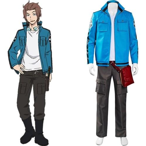 Anime World Trigger Jin Yuichi Cosplay Costume Top Pants Outfits Halloween Carnival Suit