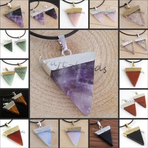 Kraft-beads 10 Pcs Simple Style Mixed Quartz Stone Pendant Geometric Pendant Fashion Jewelry