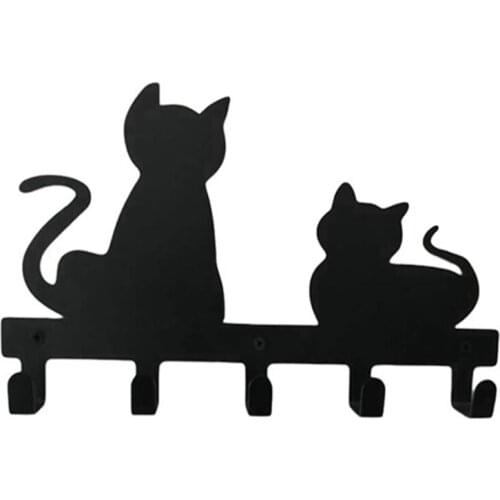 Balcony Metal Wall-Mounted Clothes Rack Coat Rack Key Holder Kitchen Organizer Bathroom Rangement Hooks Hangers Storage