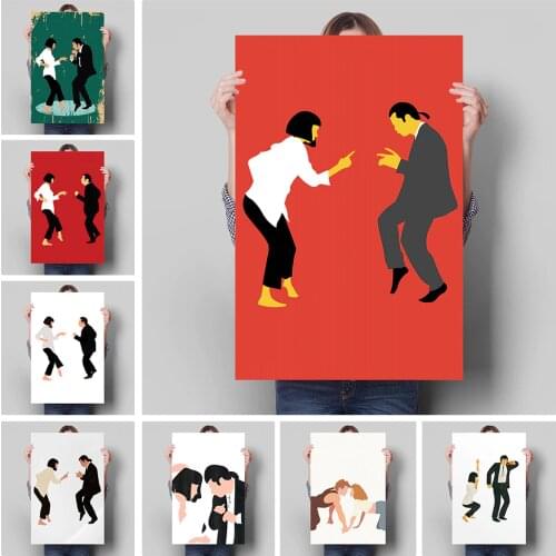 Pulp Fiction Movie Picture Decoration Mural Retro Poster Canvas Painting and Living Room Wall Art Prints for Modern Home Decor