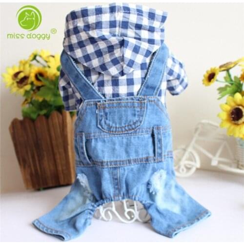 Newest Plaid Four Legs Pet Clothes for Chihuahua Autumn and Winter Warm Jumpsuits Dog Clothes Coat Hoodie Supplies for Pets