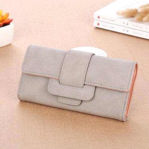 New Women Long Wallet Korean Litchi Pattern Lady Coin Purse Large Capacity Card Holder PU Leather Wallet