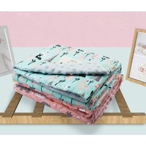 5 Colors Lightweight Peas Blanket Cartoon Pattern Soothing Kids Breathable Baby Quilt Cotton Soft Washable Cover for Stroller