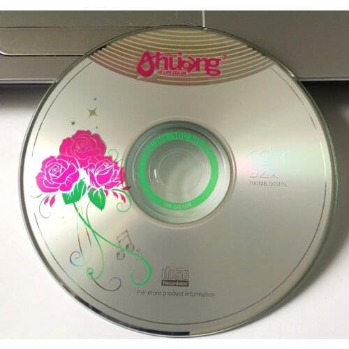 Wholesale 50 discs A+ Ohuang 52x 700 MB Blank Classic Rose Edition Printed CD-R