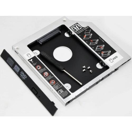 WZSM New 12.7mm 2nd SATA HDD SSD Hard Disk Drive Caddy for HP ProBook 4330s 4331s 4430s 4535s Removable Faceplate
