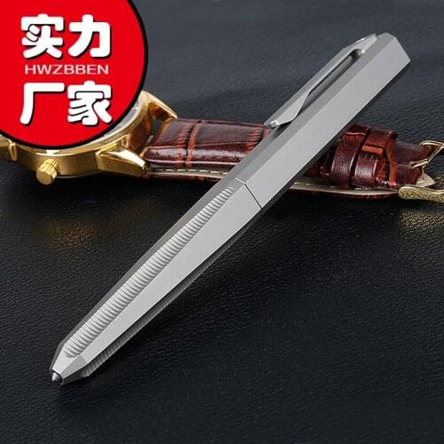 Portable Titanium Alloy Tactical Pen Self Defence Tool With Tungsten Steel Glass Breaker Writing Pen