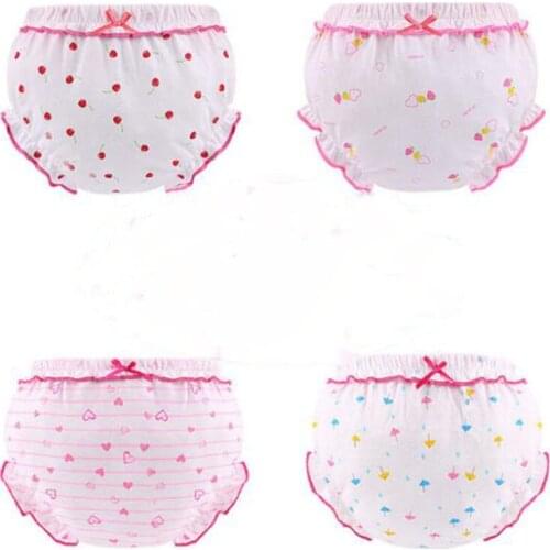 Baby Girls Lace Panties 0-4T Children Panty Newborn Baby Boy Cartoon Briefs Underpants for Toddler Kids Underwear Shorts