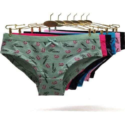 12 Pcs Cotton Woman Panties Ladies Sexy Underwear Lingerie Breathable Soft Briefs Culotte Female Pantys Underpants Multi-Colors