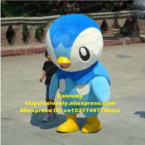 Smart Blue Fledging Birdie Chick Chicken Chickling Bird Mascot Costume Adult Small Yellow Sharp Mouth Pink Tongue No.8280