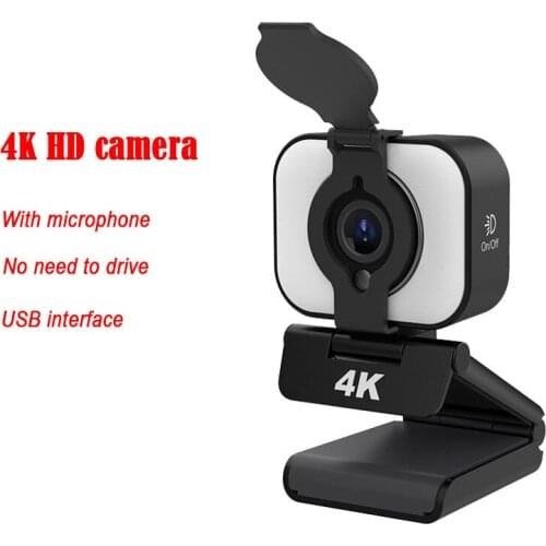 Web Camera Webcam 1080P/ 4K Auto Zoom Camera Hd Live Camera Abs Built-In Microphone 24Fps Cmos Support Windows,mac,os