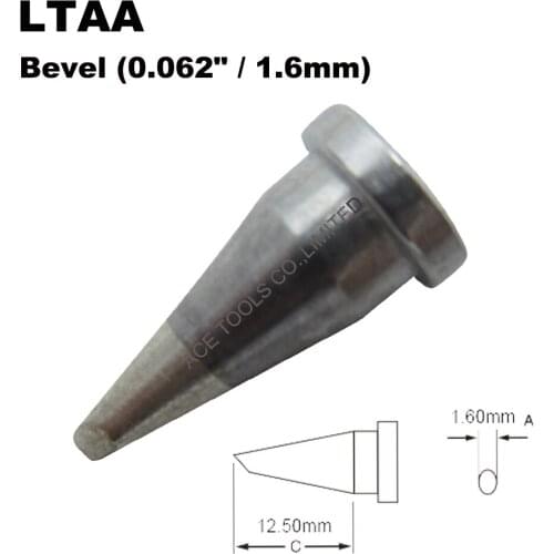Weller LTAA Single Flat 1.6mm 0.062" Soldering Tips for WP80 WSP80 WSFP8 WD1000 WD2000 WSD81 WS81 WSF81D8 WS81D5 Handle Iron Bit