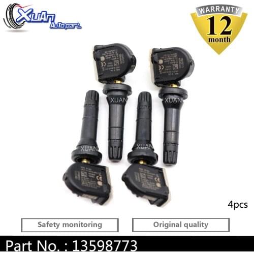 XUAN 4PCS TPMS 13598773 Tire Pressure Monitor Sensor For Opel Ampera-e Antara Bolt Karl Mokka Viva 433mhz TP3040050 2015-2019