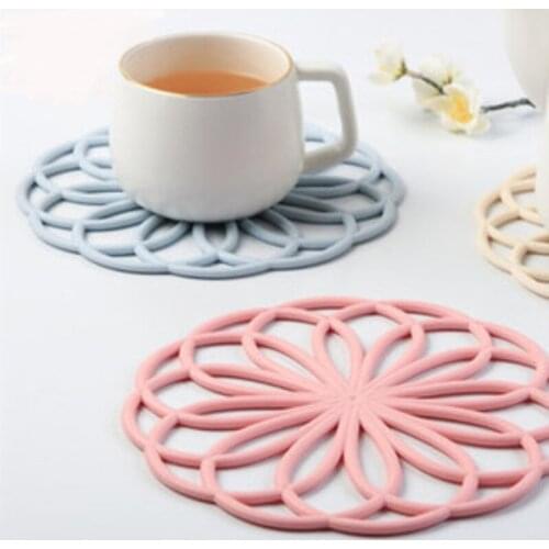 Japanese Flower of Life Water Coaster Heat Insulation Anti-scald Pad Plate Mat Aesthetic Home Dining Table Decor Kitchen Utensil