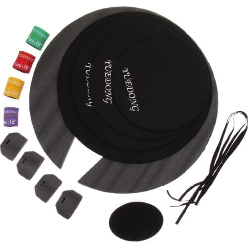 1 Set Bass Drum Cymbal Practice Pad Mute Mat Pad Percussion Instrument Parts