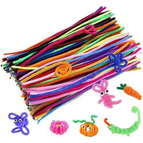 200 Pcs Random Colors Pipe Cleaners Chenille Stem 6mmx12 Inch For DIY Art Crafts Decorations