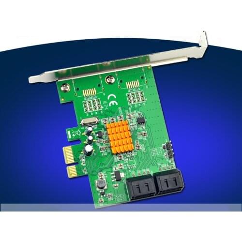 4 Port SATA3.0 PCI-Express Expansion Card 6Gbps NCQ 88SE9215 Chipset for Marvell