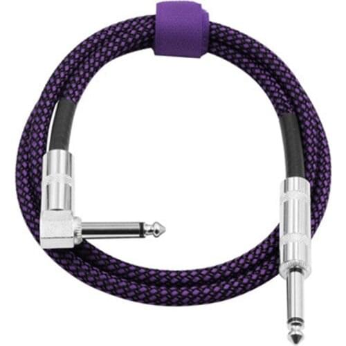 Audio Cable 3m Guitar Color Electric Guitar Audio Connector Cable TS Big Two Core Mono 6.35mm Male To Male weave Speaker Line