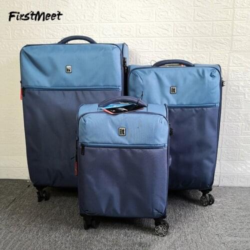 British brand luggage box universal wheel boarding super strong soft suitcase bag customs password lock expansion layer luggage