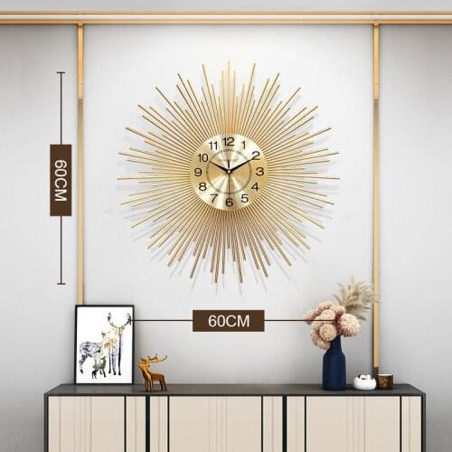 Metal Large Wall Clock Hands Modern Design Minimalist Art Creative Nordic Wall Clock Living Room Reloj De Pared Home Decoration
