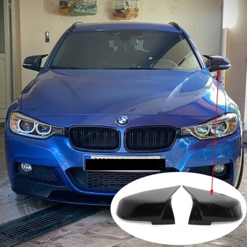 Rearview Mirror Covers for Bmw 1 2 3 4 Series F20 F21 F87 M2 F23 F30 F36 X1 E84 Rear-View Carbon Fiber Gloss Black