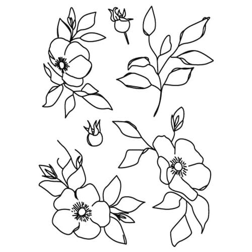 Flower stamp Clear Stamps for Scrapbooking Transparent Silicone Rubber DIY Photo Album Decor 1048