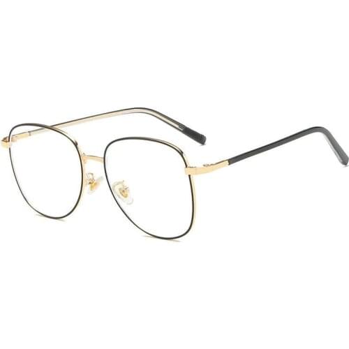 Women Blue Light Blocking Glasses Women Irregular Computer Eyeglasses Optical Frames Unique Metal Hollow Frame Design