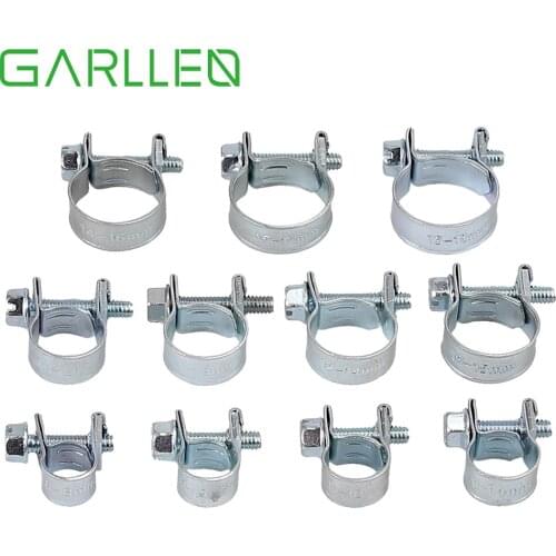 GARLLEN 150pcs 6-18mm Zinc Plated Steel Hose Clip Mini Fuel Line Clamp Petrol Pipe Clamps for Securing Hose Nozzles&Sealing Hose